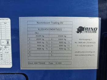 Rino SV 4503 / MACHINE - FORKLIFT TRANSPORT / HYDR RAMP